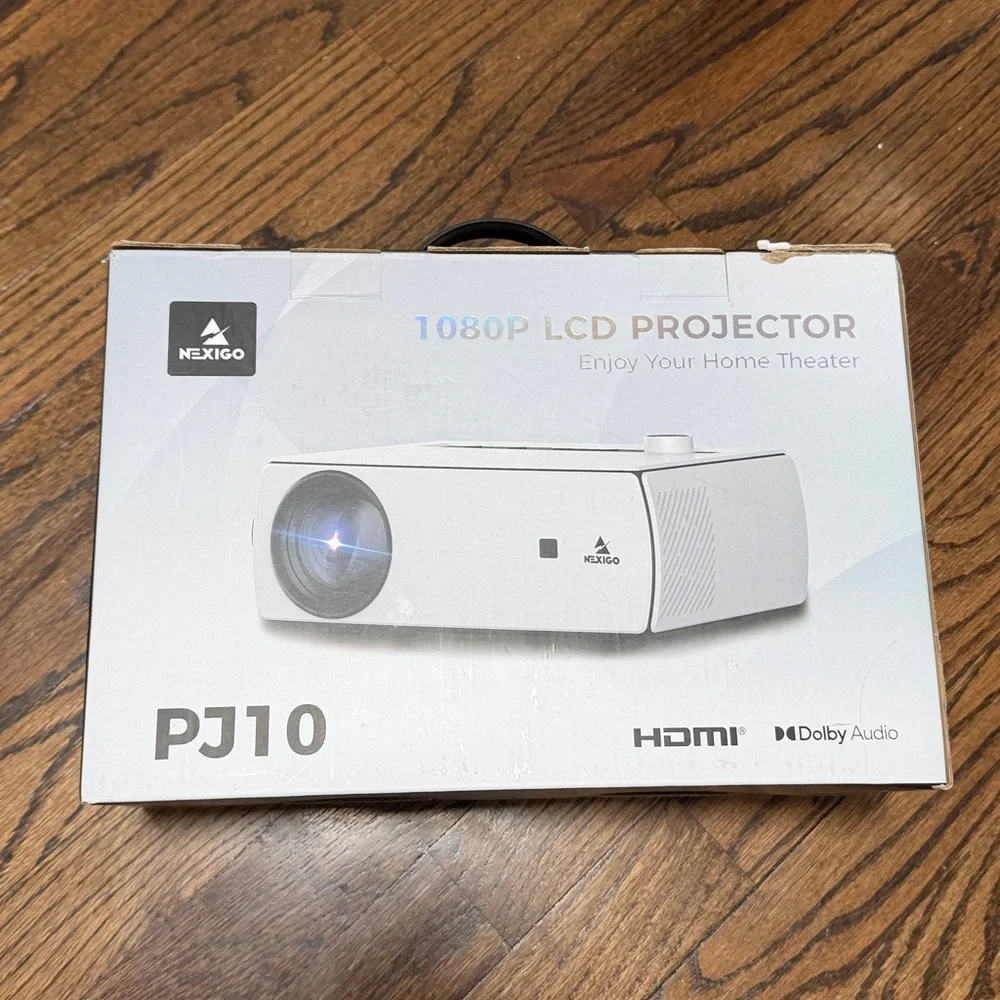NexiGo WiFi Bluetooth Projector PJ10, 300ANSI, Native 1080P Movie Projector